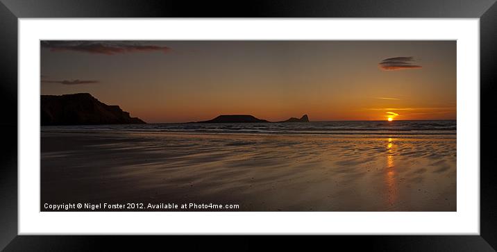 Worms Head panorama Framed Mounted Print by Creative Photography Wales