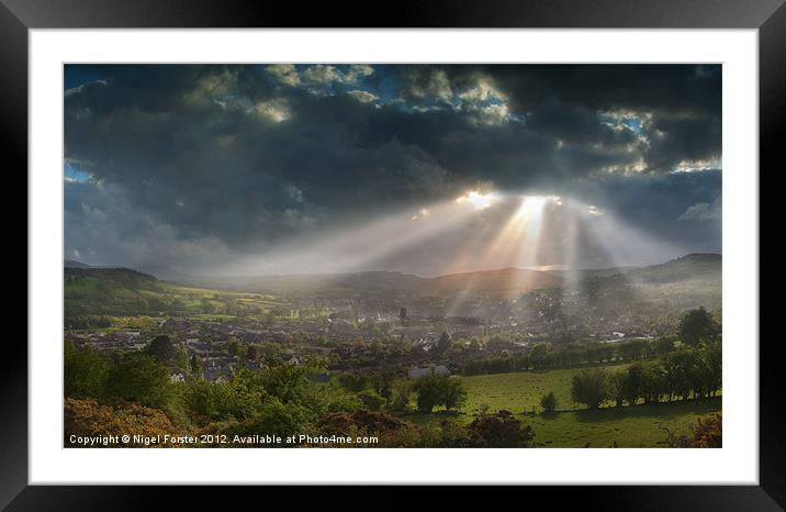 Brecon sunburst Framed Mounted Print by Creative Photography Wales