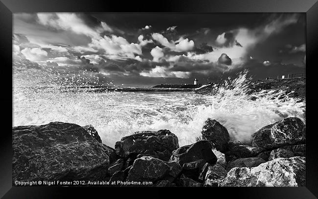 Burry Port splash Framed Print by Creative Photography Wales