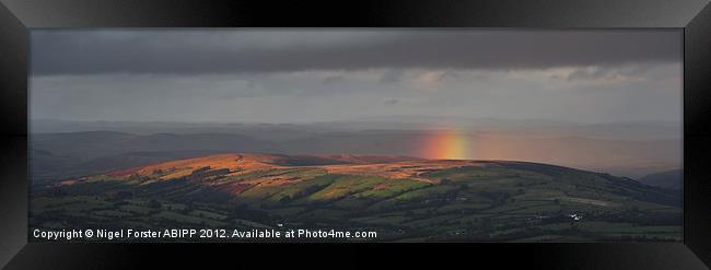 Rydd Wen Fawr Rainbow Framed Print by Creative Photography Wales