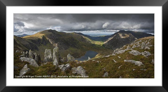 Nant Francon Panorama Framed Mounted Print by Creative Photography Wales