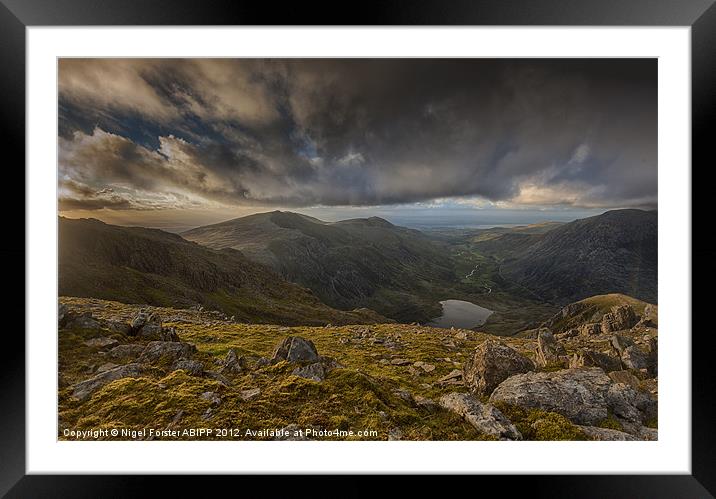 Nant Francon Dusk Framed Mounted Print by Creative Photography Wales