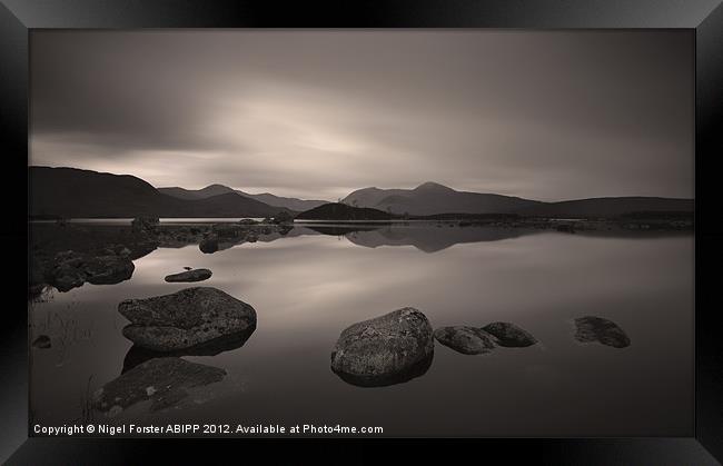 Loch Nah Achlaise solitude Framed Print by Creative Photography Wales