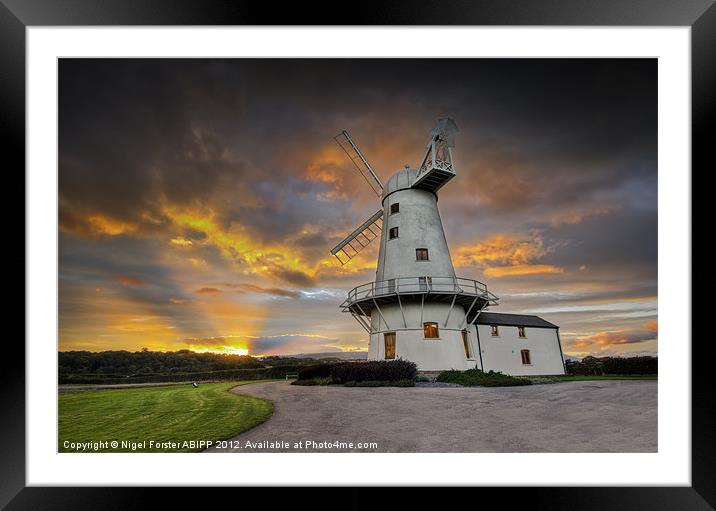 Llancayo Windmill Framed Mounted Print by Creative Photography Wales