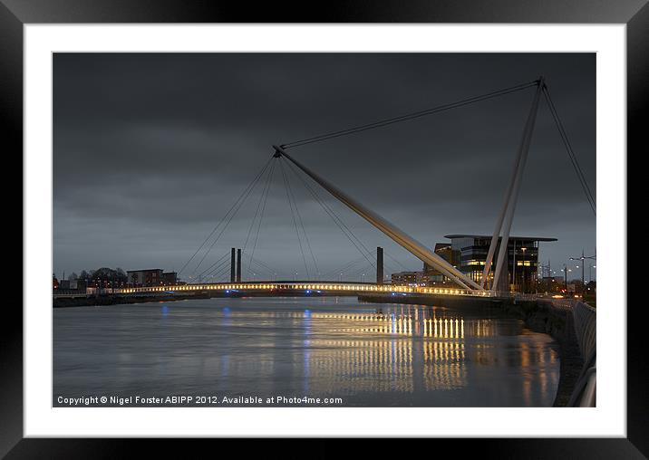 Newport Dusk Framed Mounted Print by Creative Photography Wales