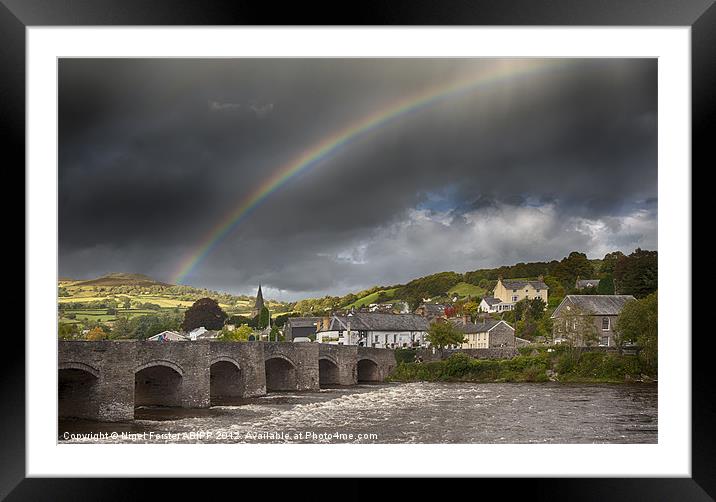 Crickhowell Rainbow Framed Mounted Print by Creative Photography Wales