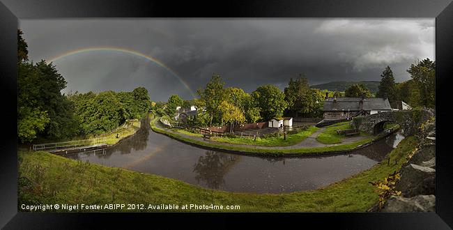 Talybont Rainbow Framed Print by Creative Photography Wales