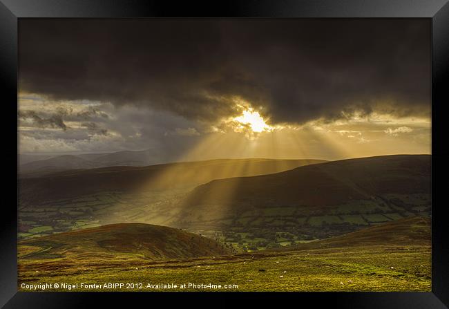 Evening sunburst Framed Print by Creative Photography Wales