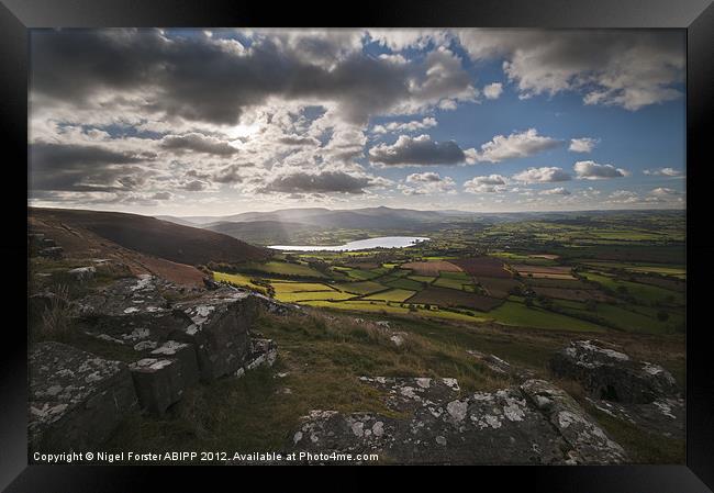 Llangorse autumn light Framed Print by Creative Photography Wales
