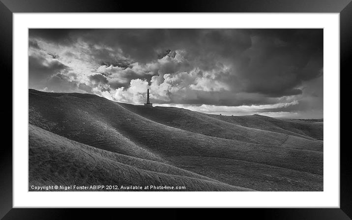 Cherhill Down Obelisk Framed Mounted Print by Creative Photography Wales