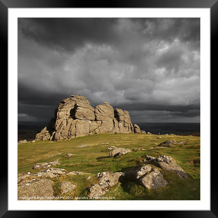 Haytor Storm Framed Mounted Print by Creative Photography Wales