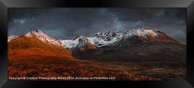 The Cuillin Range, Isle of Skye, Scotland Framed Print by Creative Photography Wales