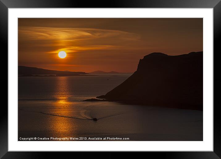 Uig Sunset, Skye, Scotland Framed Mounted Print by Creative Photography Wales