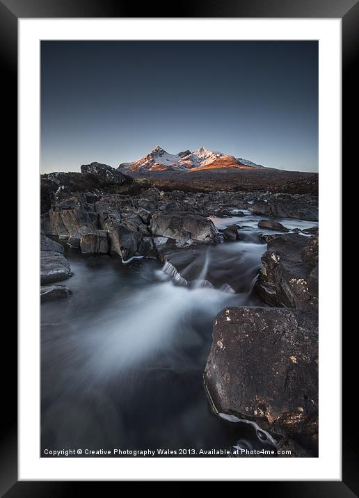 Cuillins Dawn Framed Mounted Print by Creative Photography Wales