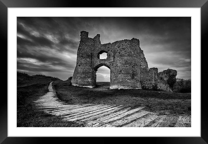 Pennard Castle Framed Mounted Print by Creative Photography Wales