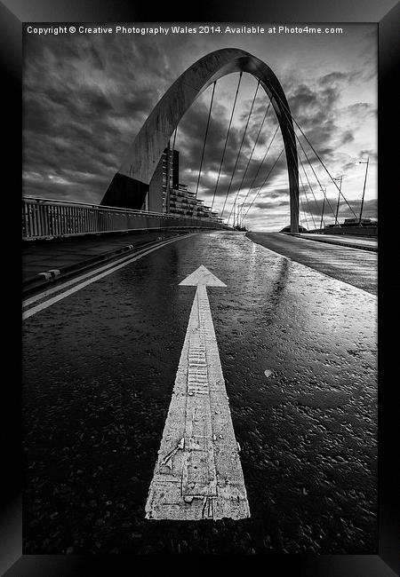  Squinty Bridge Arrow Framed Print by Creative Photography Wales