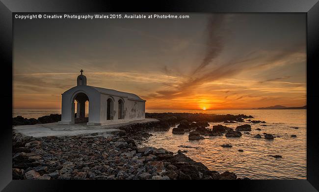 Georgopouli Chapel, Crete, Greece Framed Print by Creative Photography Wales