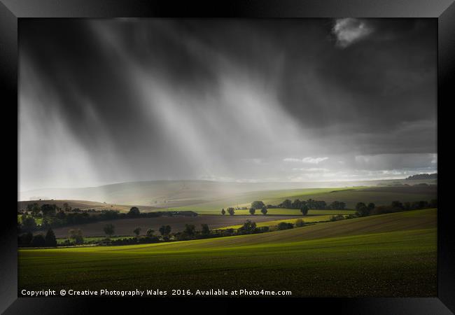 The Ridgeway in the Wiltshire landscape Framed Print by Creative Photography Wales