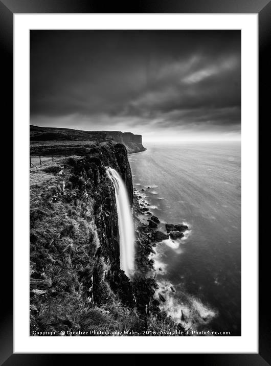 Mealt Waterfall, Isle of Skye Framed Mounted Print by Creative Photography Wales