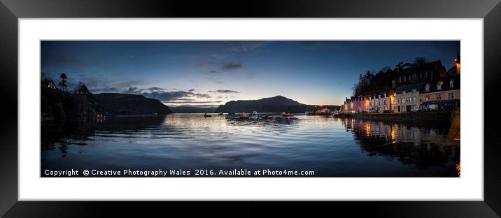 Portree Harbour Dawn Framed Mounted Print by Creative Photography Wales