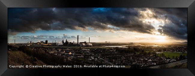 Port Talbot Steelworks Framed Print by Creative Photography Wales