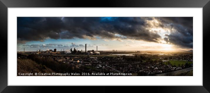Port Talbot Steelworks Framed Mounted Print by Creative Photography Wales
