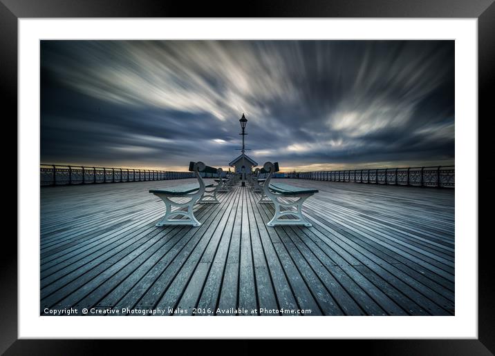Penarth Peir Dawn Framed Mounted Print by Creative Photography Wales