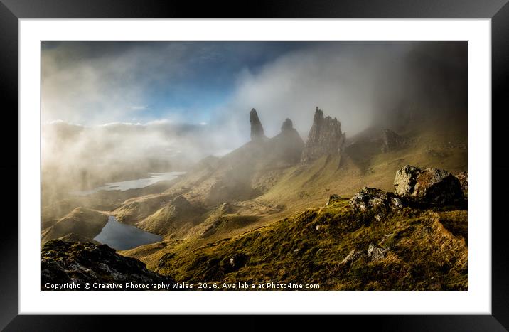 The Old Man of Storr, Isle of Skye Framed Mounted Print by Creative Photography Wales
