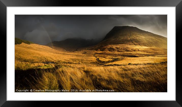 Glenbrittle Autumn Landscape, Isle of Skye Framed Mounted Print by Creative Photography Wales