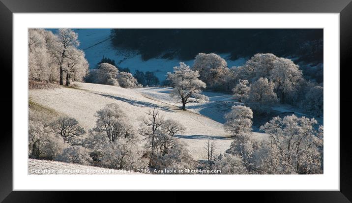 Beacons Frost Framed Mounted Print by Creative Photography Wales
