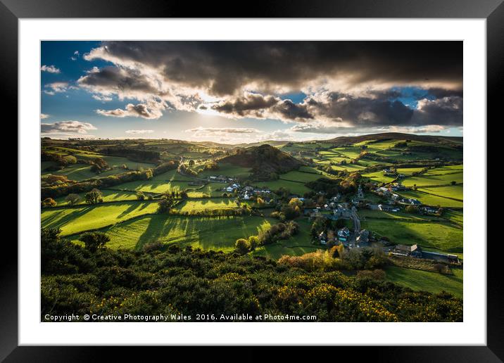 Radnorshire Autumn Landscape Framed Mounted Print by Creative Photography Wales