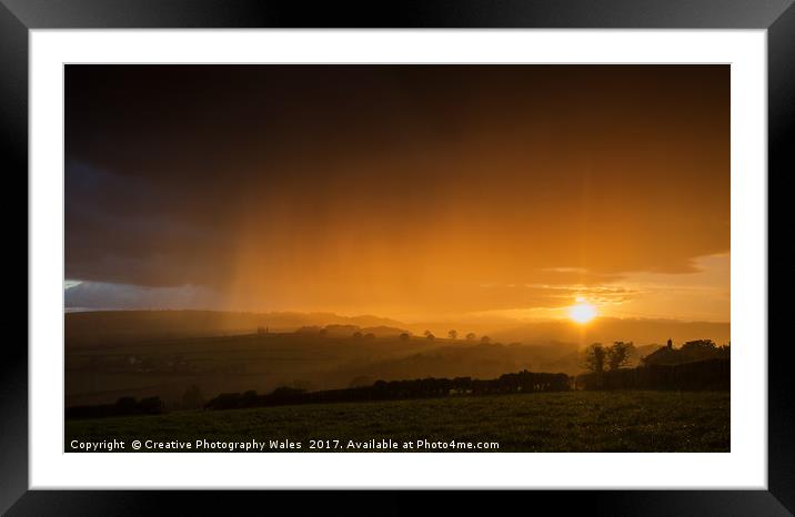 Brecon Beacons spring storm Framed Mounted Print by Creative Photography Wales