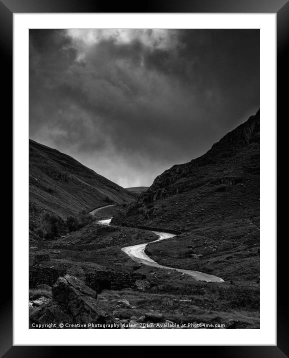 Light on Honister Pass Framed Mounted Print by Creative Photography Wales