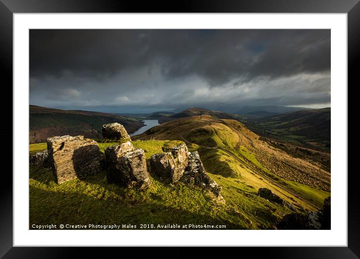 View to Tor y Foel, and Talybont Reservoir Brecon  Framed Mounted Print by Creative Photography Wales