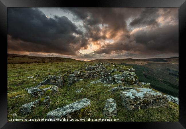 View to Tor y Foel, and Talybont Reservoir Brecon  Framed Print by Creative Photography Wales