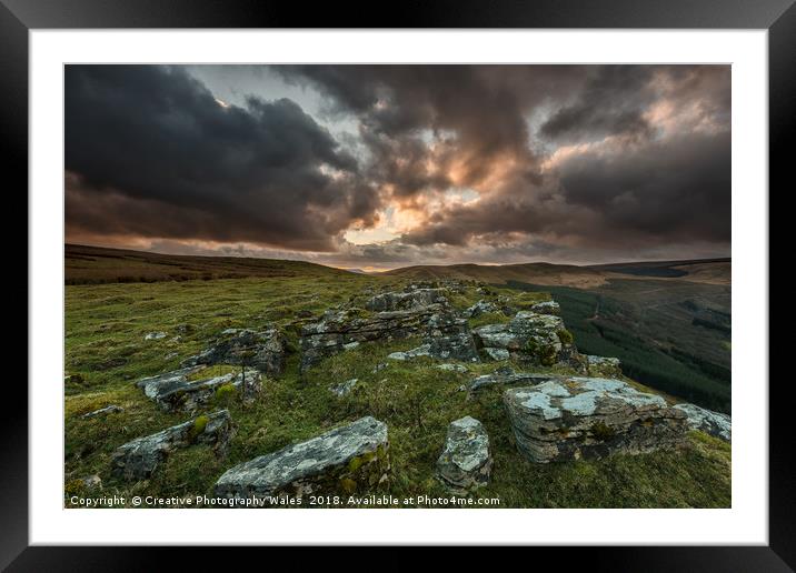 View to Tor y Foel, and Talybont Reservoir Brecon  Framed Mounted Print by Creative Photography Wales