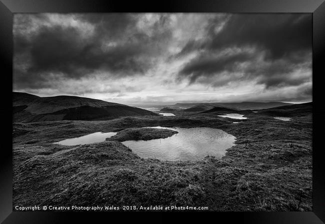 View to Tor y Foel, and Talybont Reservoir Brecon  Framed Print by Creative Photography Wales