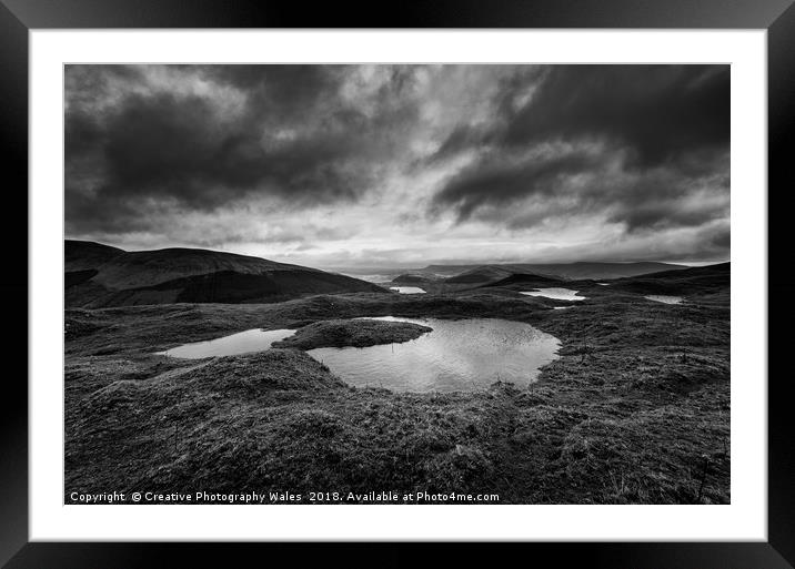 View to Tor y Foel, and Talybont Reservoir Brecon  Framed Mounted Print by Creative Photography Wales