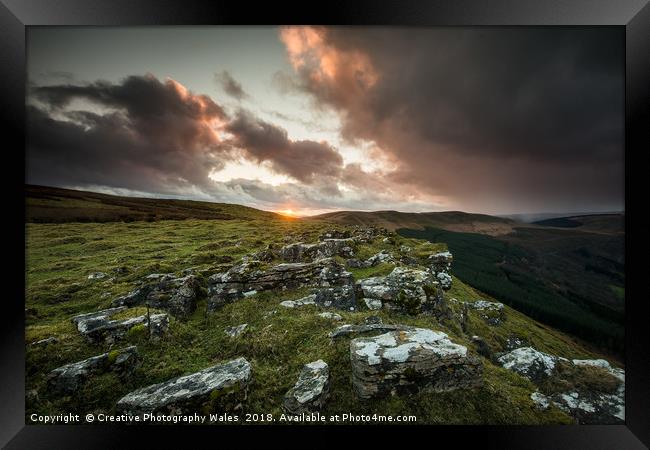 View to Tor y Foel, and Talybont Reservoir Brecon  Framed Print by Creative Photography Wales