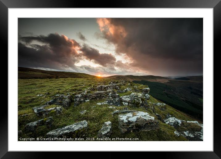 View to Tor y Foel, and Talybont Reservoir Brecon  Framed Mounted Print by Creative Photography Wales