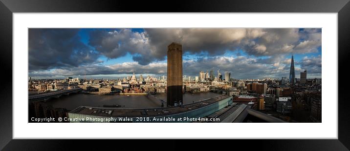 London Panoramic View Framed Mounted Print by Creative Photography Wales