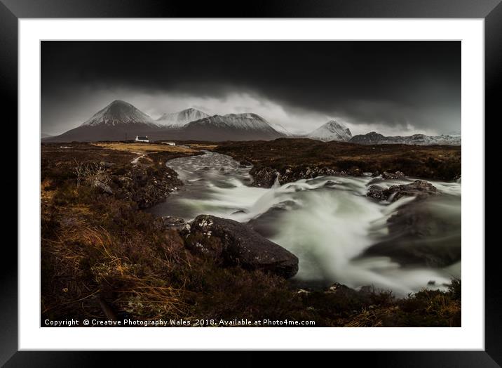 The River Sligachan on Isle of Skye Framed Mounted Print by Creative Photography Wales