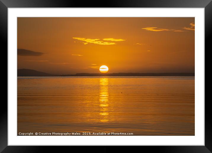 Laugharne Estuary at Dawn Framed Mounted Print by Creative Photography Wales