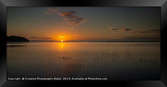 Laugharne Estuary at Dawn Framed Print by Creative Photography Wales