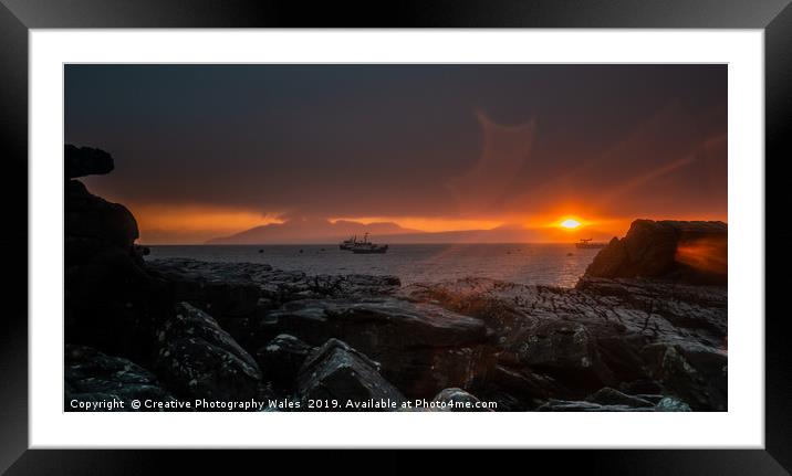 Elgol Sunset Isle of Skye, Scotland Framed Mounted Print by Creative Photography Wales