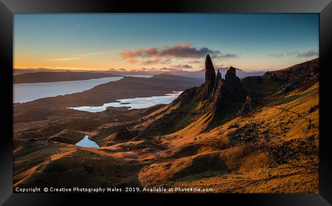 OId Man of Storr on Isle of Skye Framed Print by Creative Photography Wales