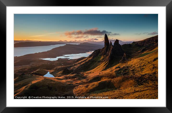 OId Man of Storr on Isle of Skye Framed Mounted Print by Creative Photography Wales