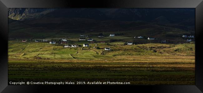 Staffin Cottages on Isle of Skye Framed Print by Creative Photography Wales