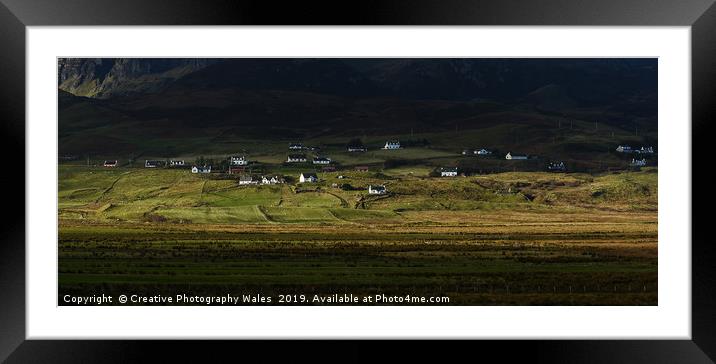 Staffin Cottages on Isle of Skye Framed Mounted Print by Creative Photography Wales