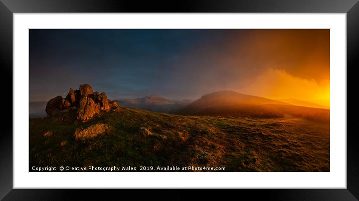 Hope Bowdler Autumn Sunrise Framed Mounted Print by Creative Photography Wales